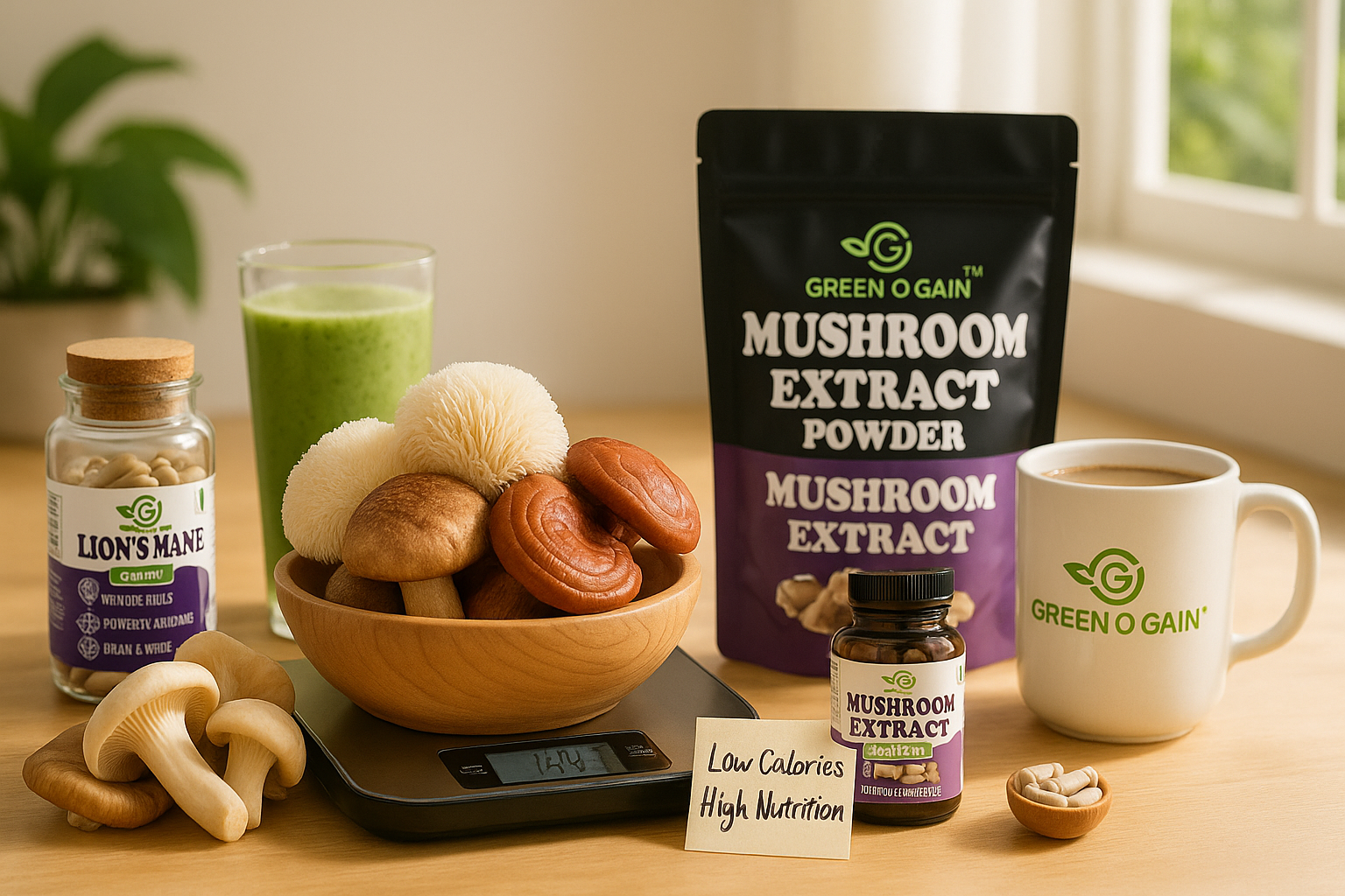 calories in mushrooms