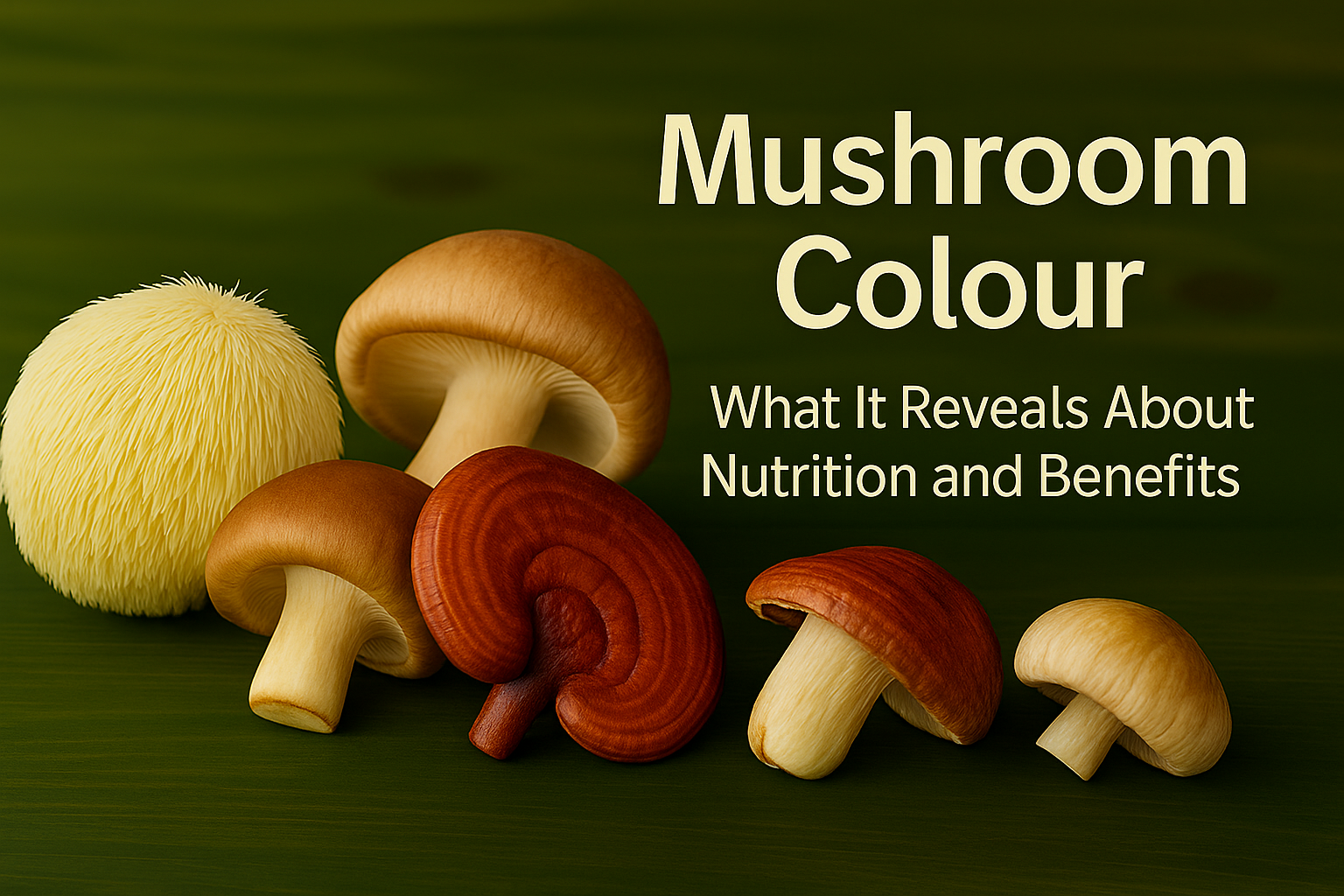 Mushroom Colour - What It Reveals About Nutrition and Benefits 1 mushroom colour